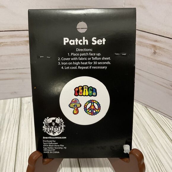 Spirit Halloween Groovy 60's Iron Patch Set Peace, Mushroom, Peace Sign 2pkgs - Picture 4 of 7